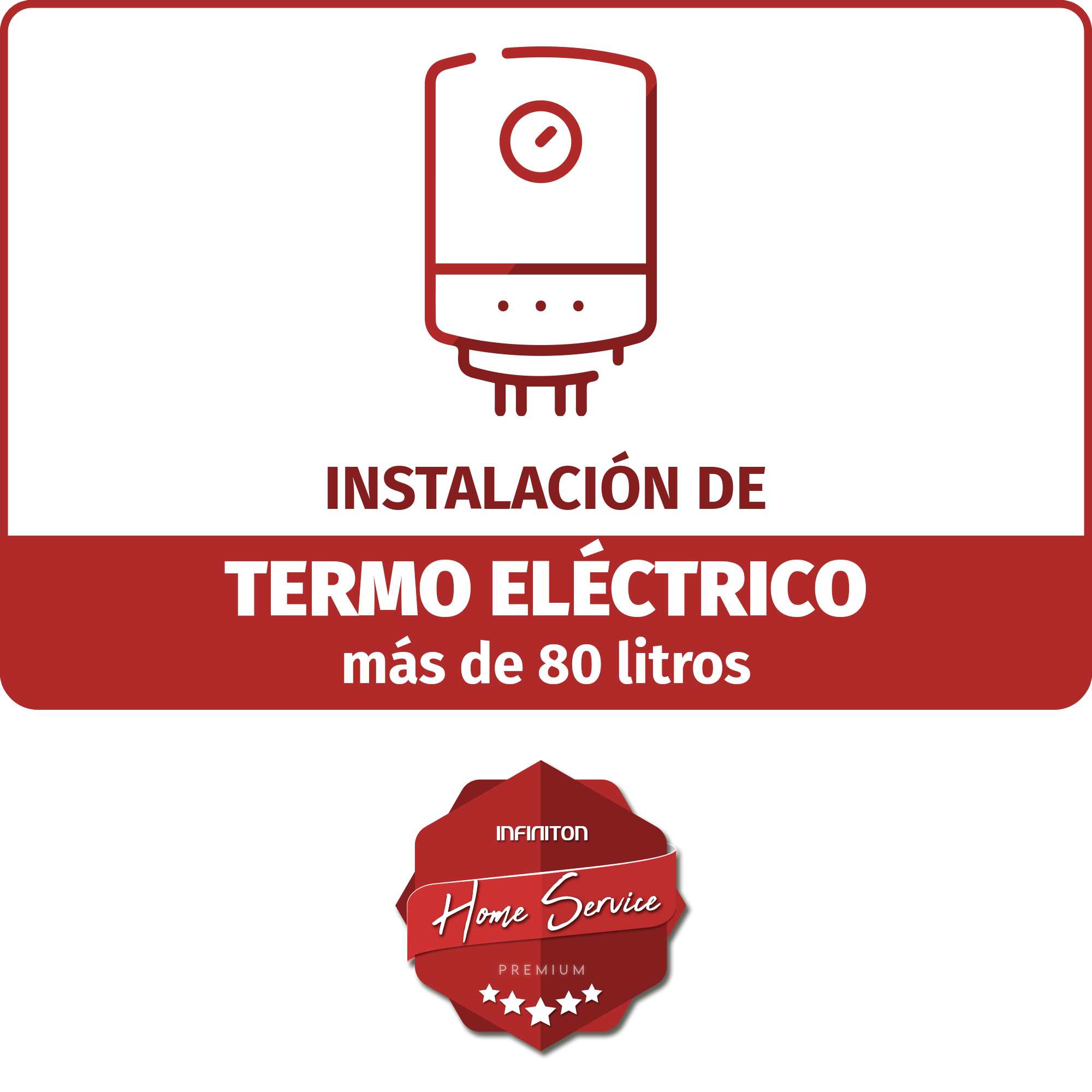 Instalación termo eléctrico + 80 L