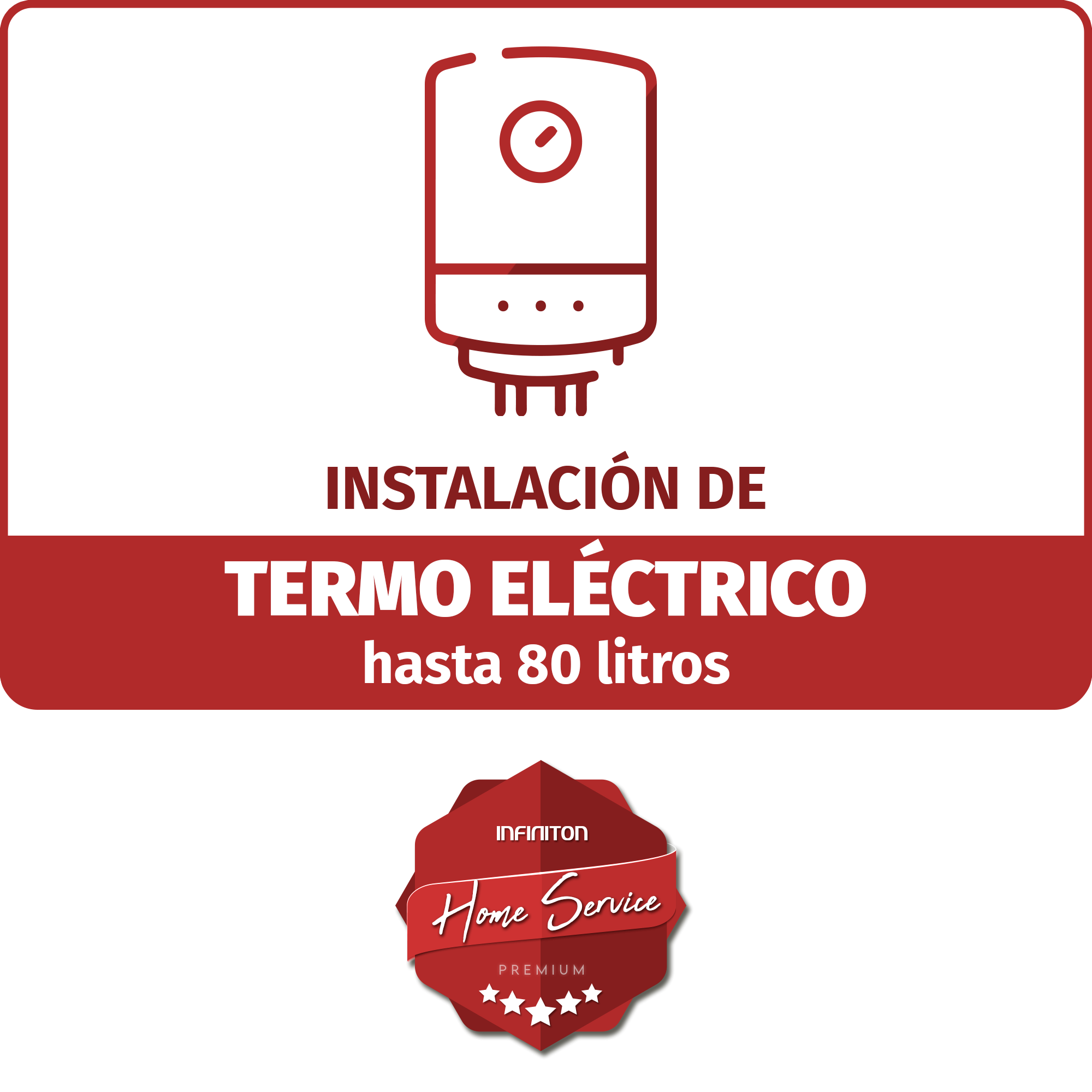 Instalación termo eléctrico hasta 80 L